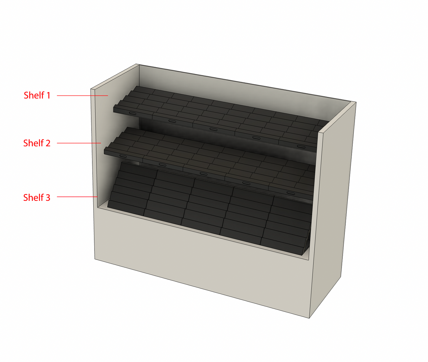 Store Front Glass Showcase Risers
